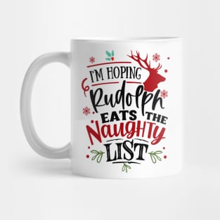 Funny Naughty List Christmas Graphic Xmas Mug